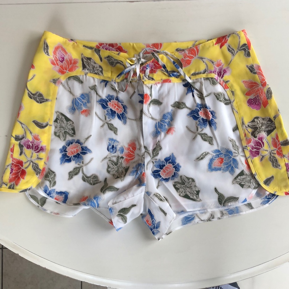 NWT Joie Deodata Lace Up Silk Shorts 4